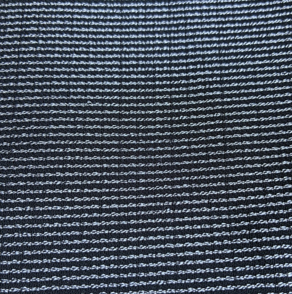 Yard Goods 3 1/2 Yards 45″ Wide Suit Weight Fabric Black w/ White Threads