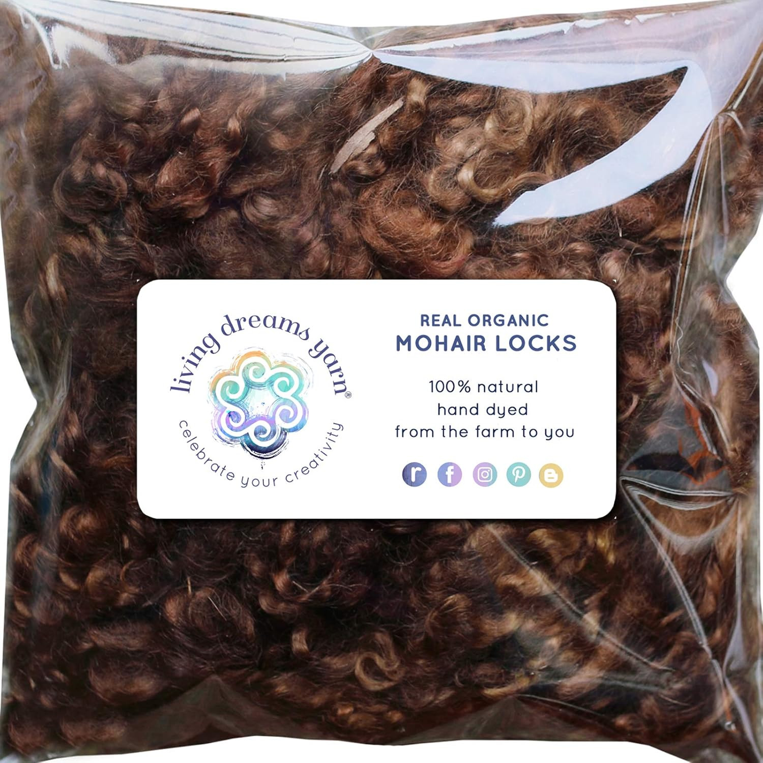 Real Mohair Locks. Organic Hand Dyed Wool Fiber for Doll Hair and Wigs, Felting,