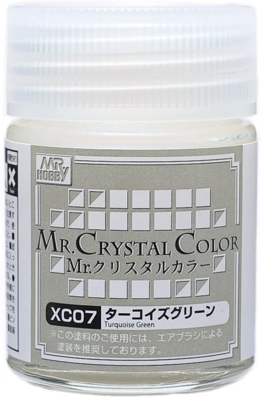 Mr. Hobby XC07 Mr. Crystal Color Turquoise Green Lacquer Paint 18ml – US