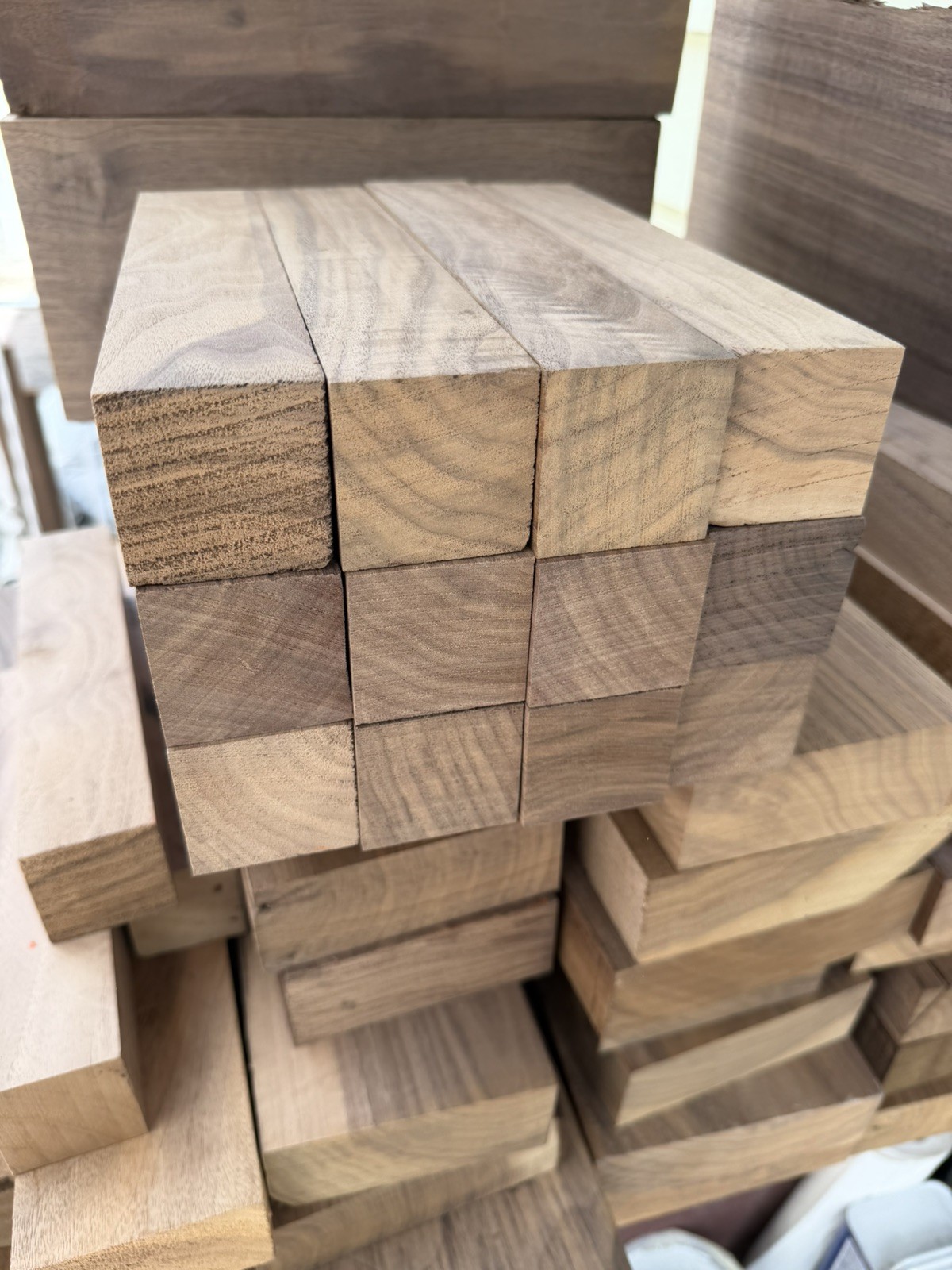 4 pcs Black Walnut Short Blanks 2” x 2” x 15” Kiln Dried Hardwood