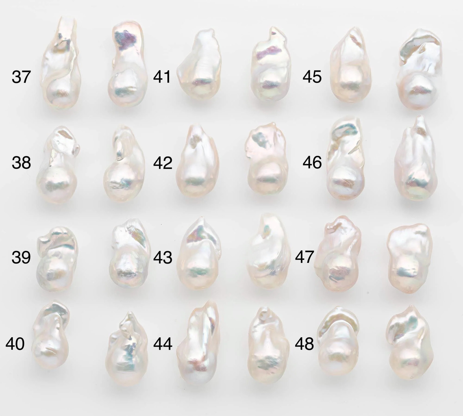 15-17mm White Baroque Pearl Matching Pair, High Luster Freshwater Pearls for Ea