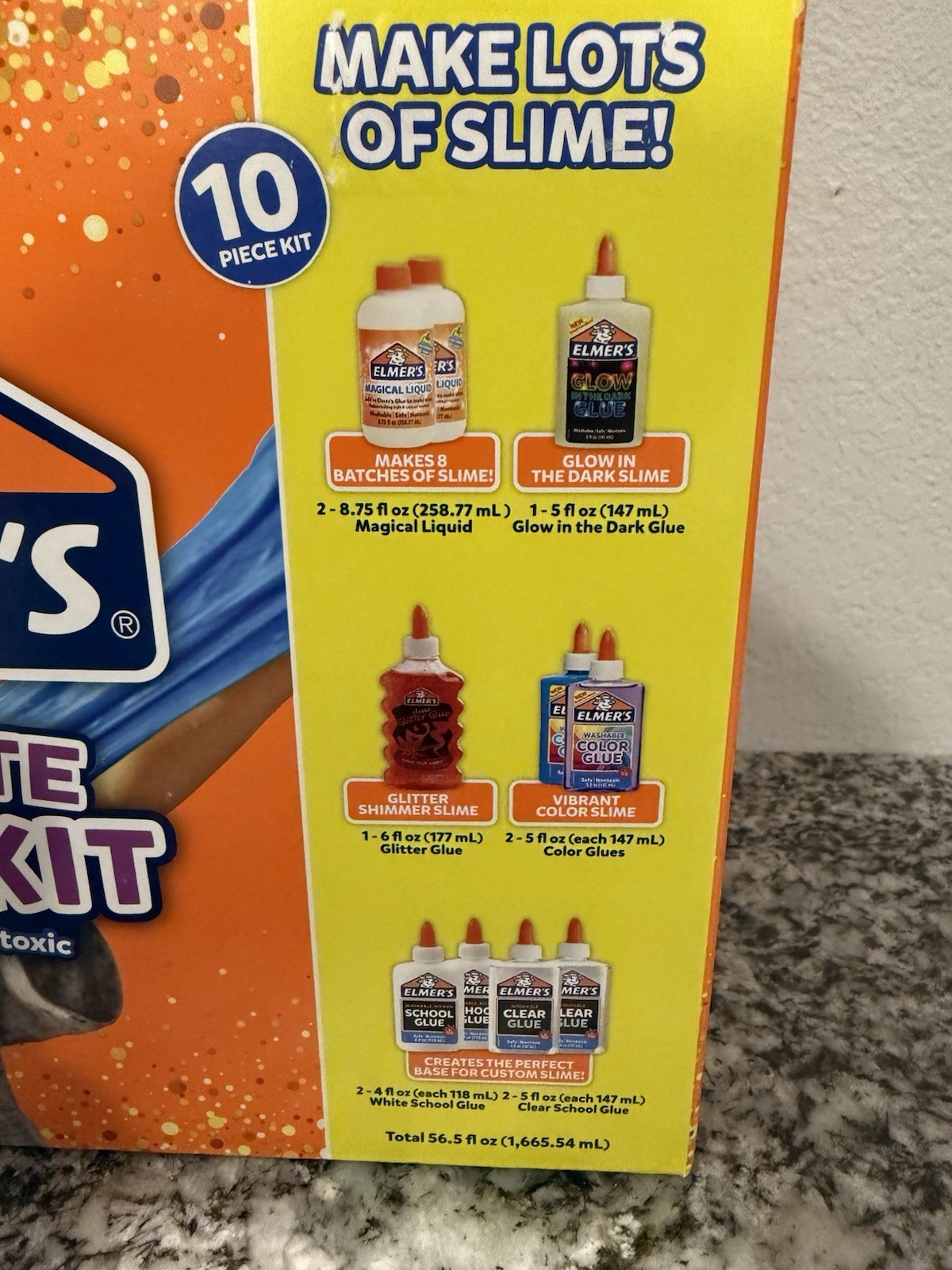 Elmer’s Glue Ultimate Slime Kit 10 Piece Washable Glitter Colors Glow – 2 Boxes!