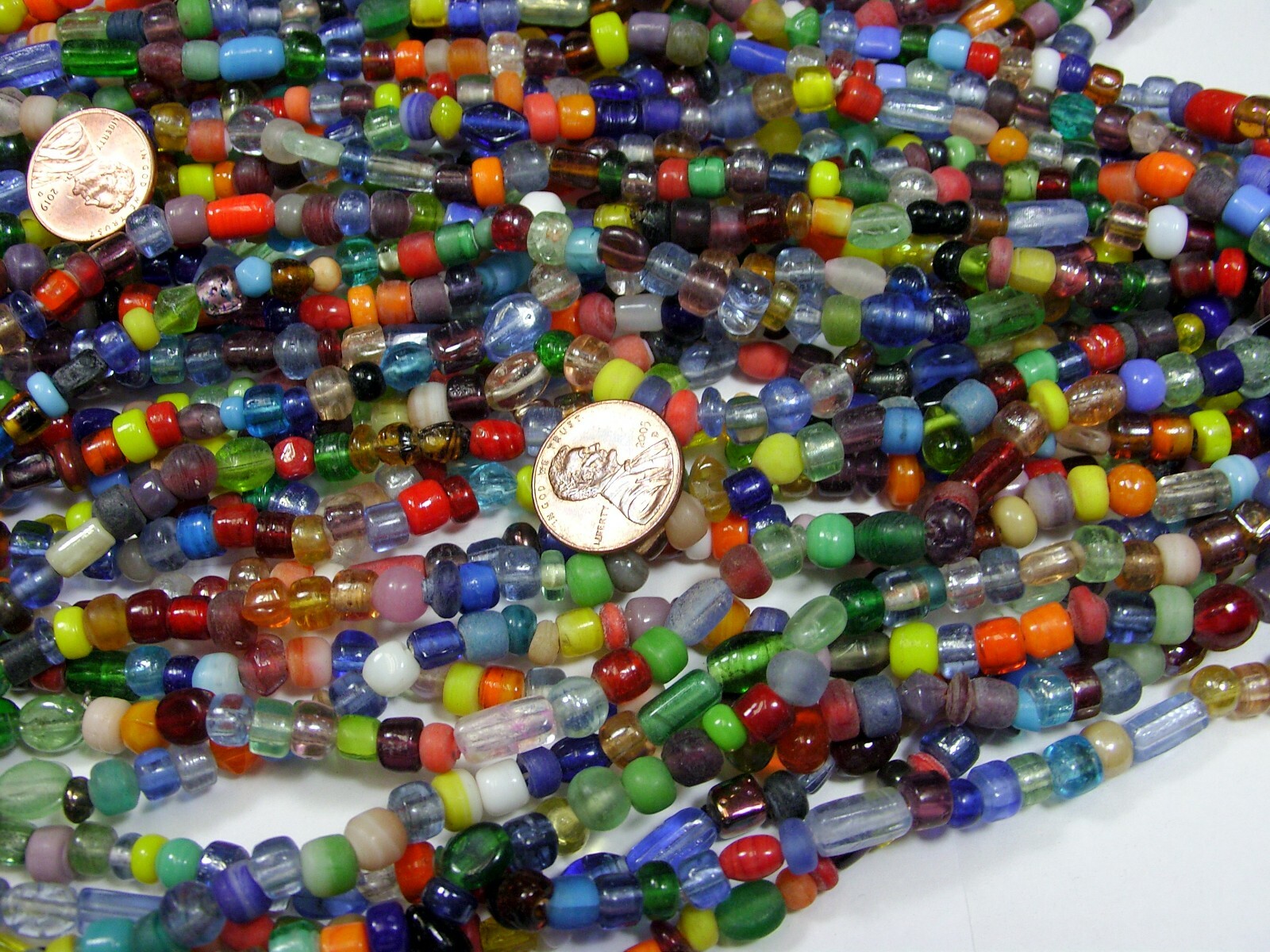 2 Pounds Assorted India Handmade Spacer Glass Beads Wholesale Bulk Lot (TD-71)