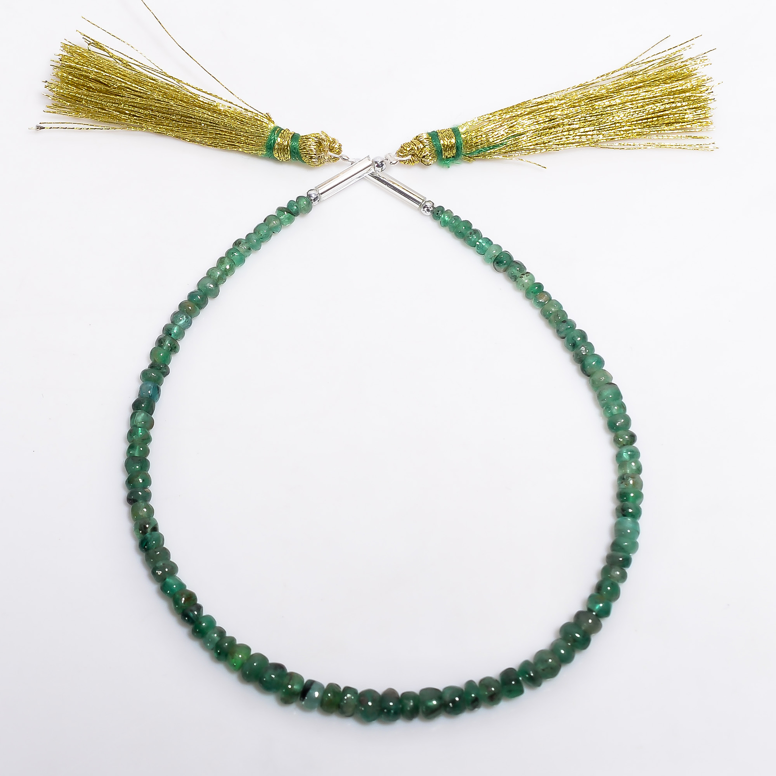 Natural Green Emerald Gemstone Rondelle Smooth Beads 2X2 5X5mm Strand 6.5″ GB426