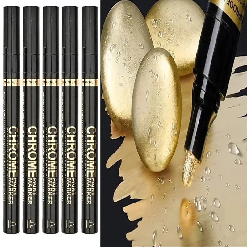 Liquid Chrome Markers Set, Permanent Mirror Pens for Plastic, Metal, Art