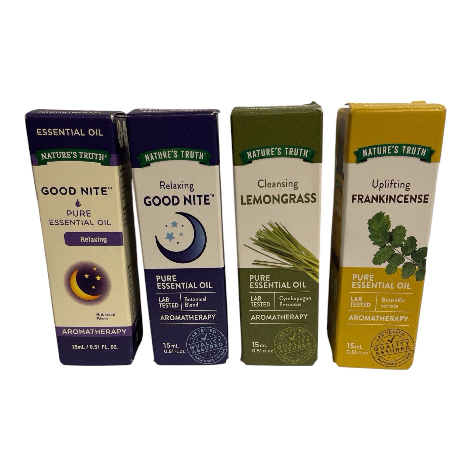 Nature’s Truth Aromatherapy Essential Oil Set of 4 New 15mL Each
