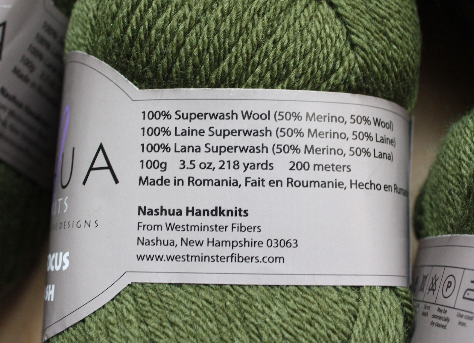 Nashua Creative Focus Superwash Wool Yarn 10 Skeins New 34 Olive