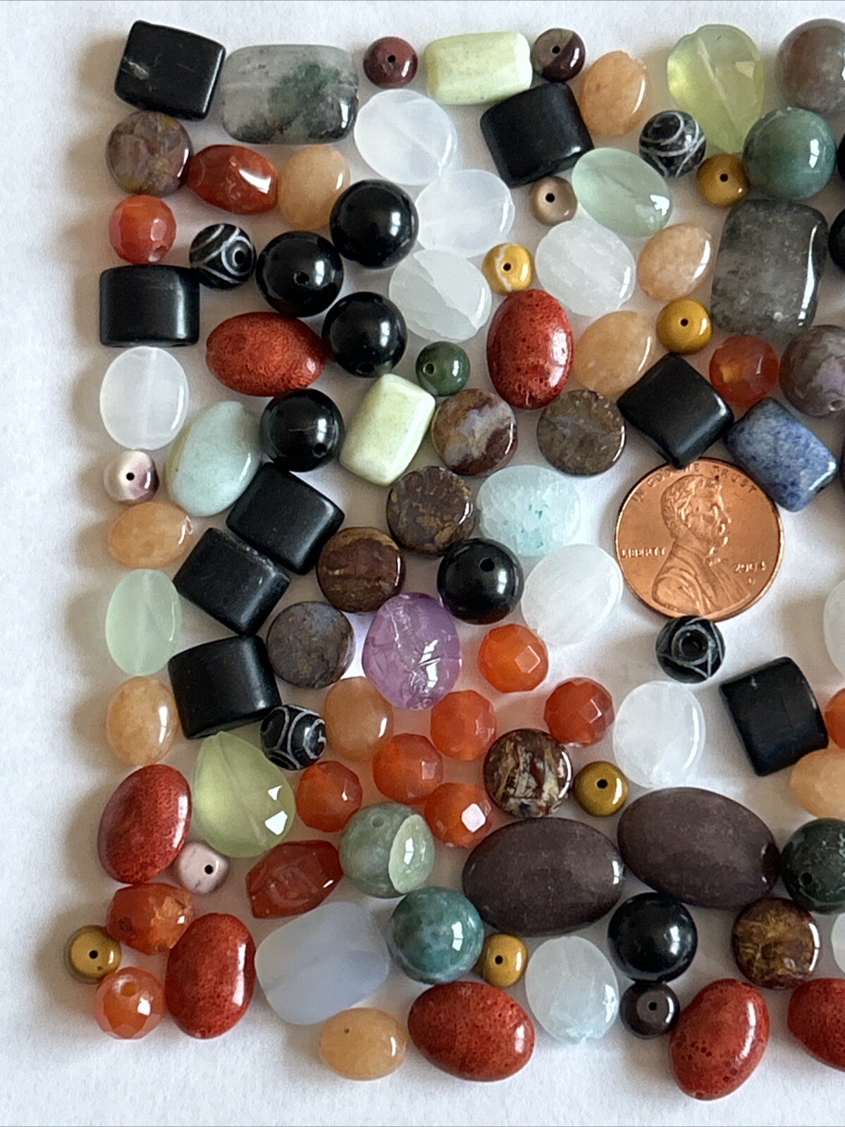 Lot Beautiful Natural Crystal Mineral Beads Drilled, Jewelry Making Over 1/4 Lbs