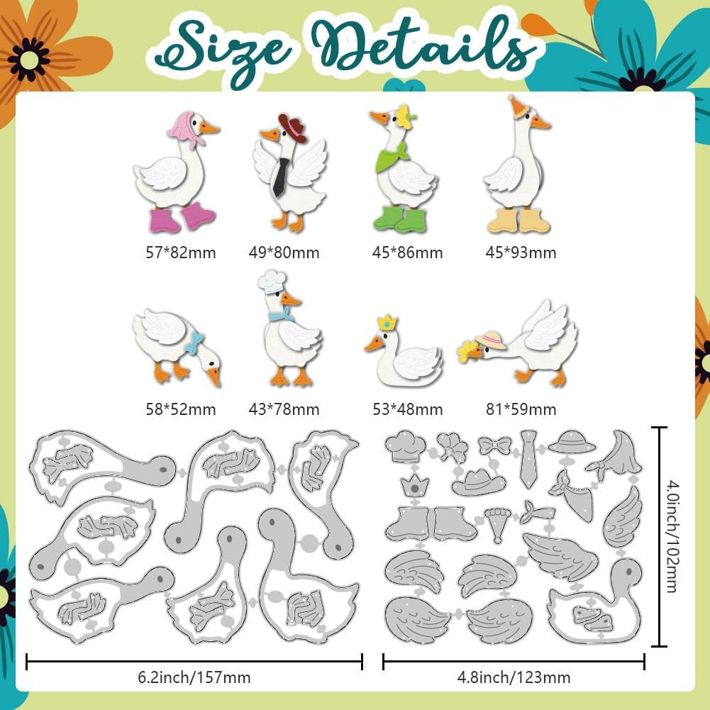 8 Styles Goose Metal Die Cuts Card Making Animal Carbon Steel Cutting Dies DIY S