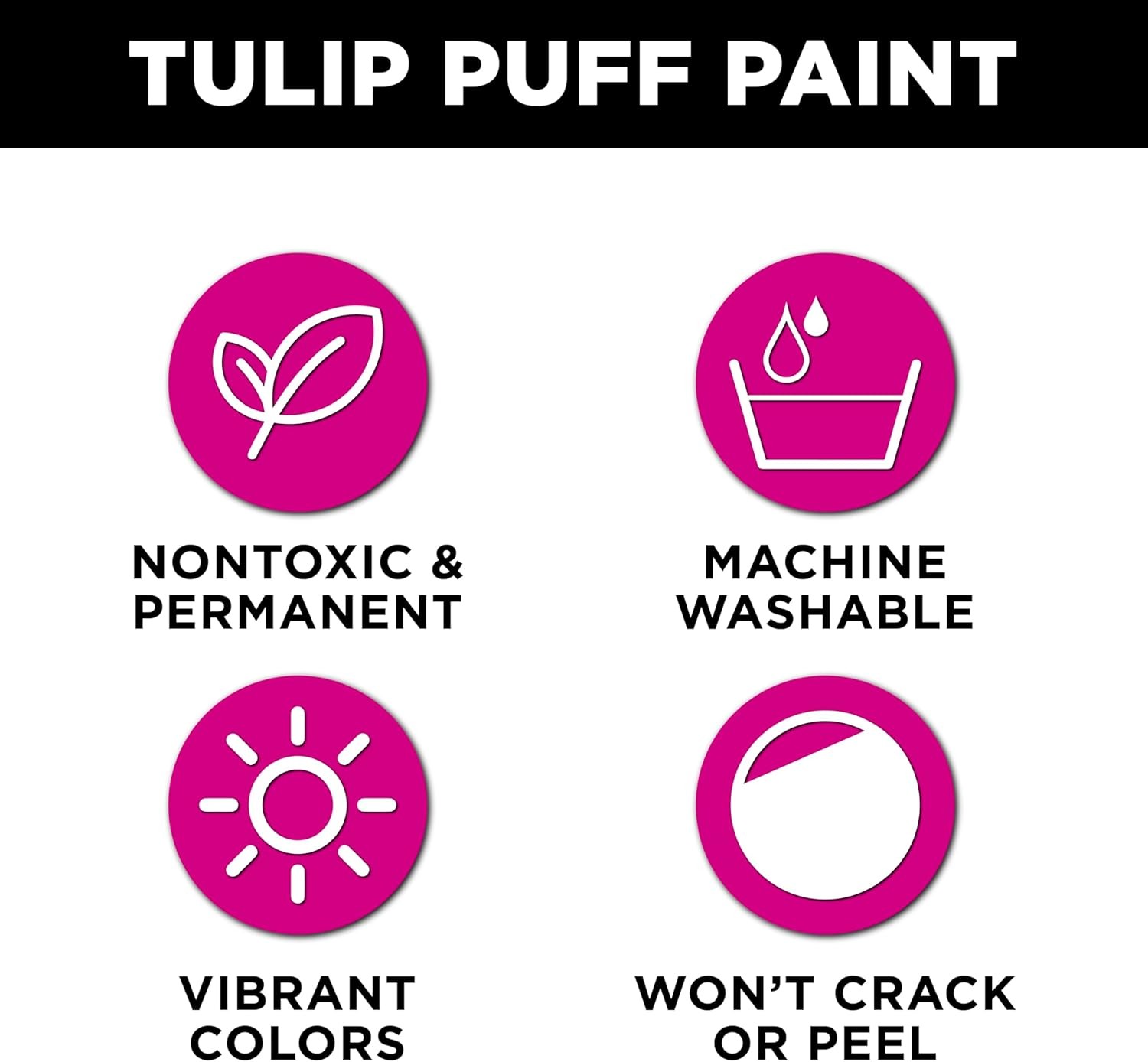 Tulip Puff Paint Slick White 4 Fl Oz (Pack of 3) 4 3),