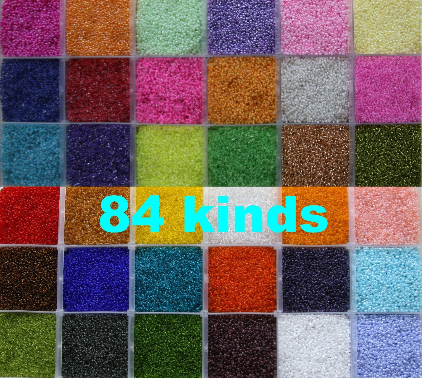 15g / 1000pcs Jewelry Making 84 kinds around 2mm Glass Seed beads (1–28 kinds)