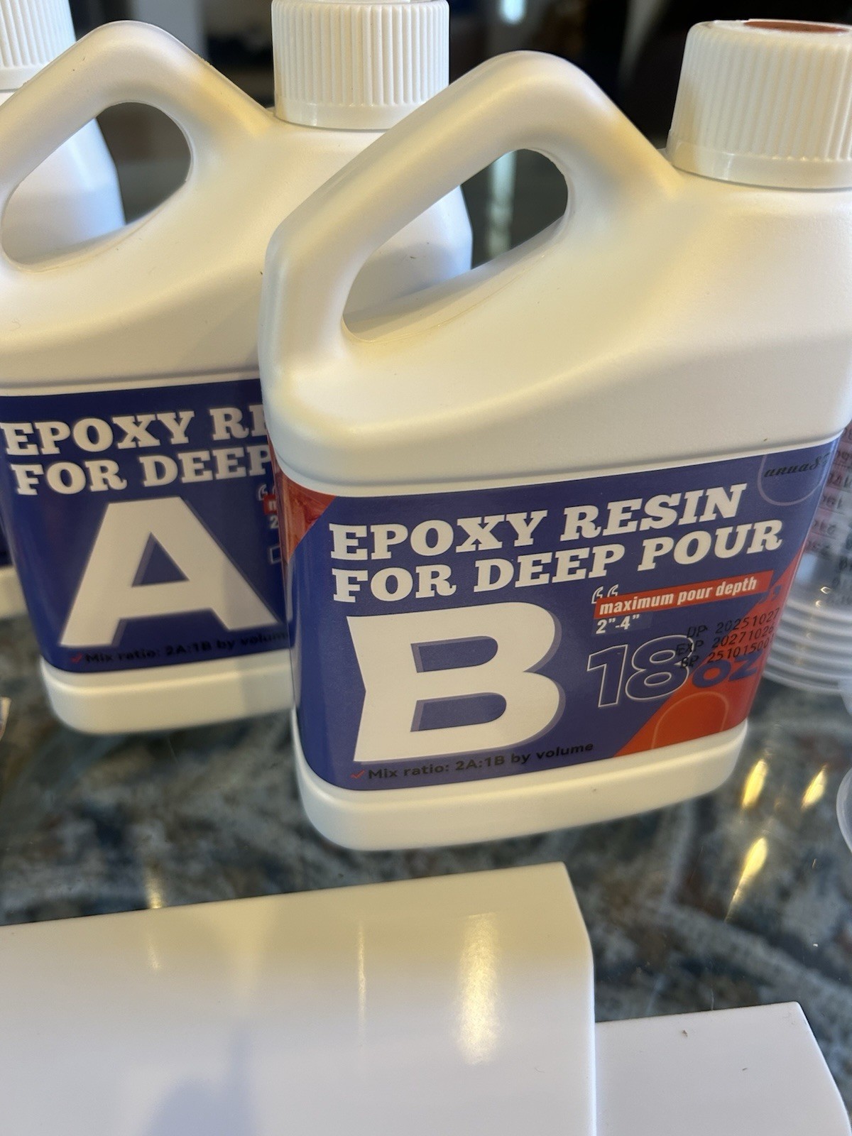 unuaST Epoxy Resin For Deep Pour 2A: 1B 18oz w/ Pour Depth 2”-4” *New Open Box*