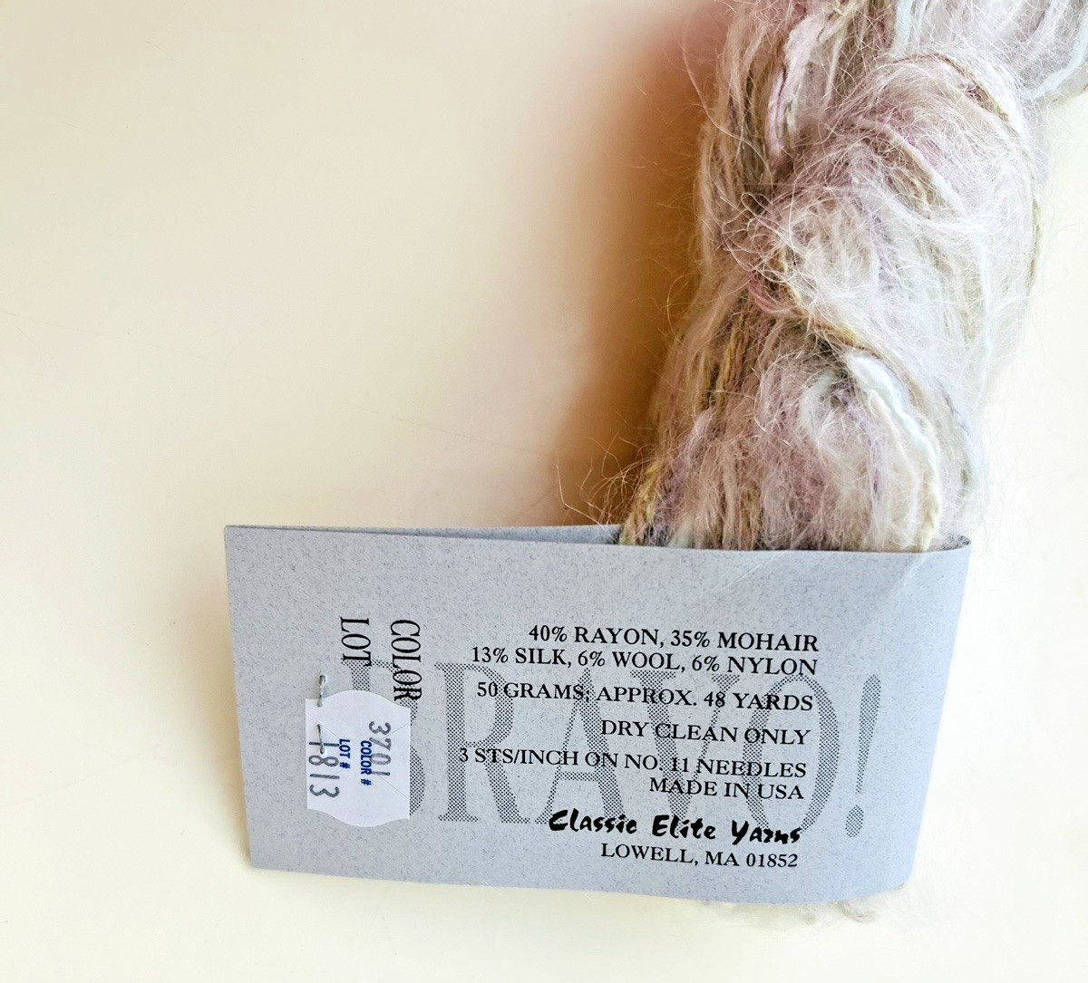 28 Classic Elite Yarns Mohair (Mixed Fiber) Skeins Cream Colored Same Lot USA