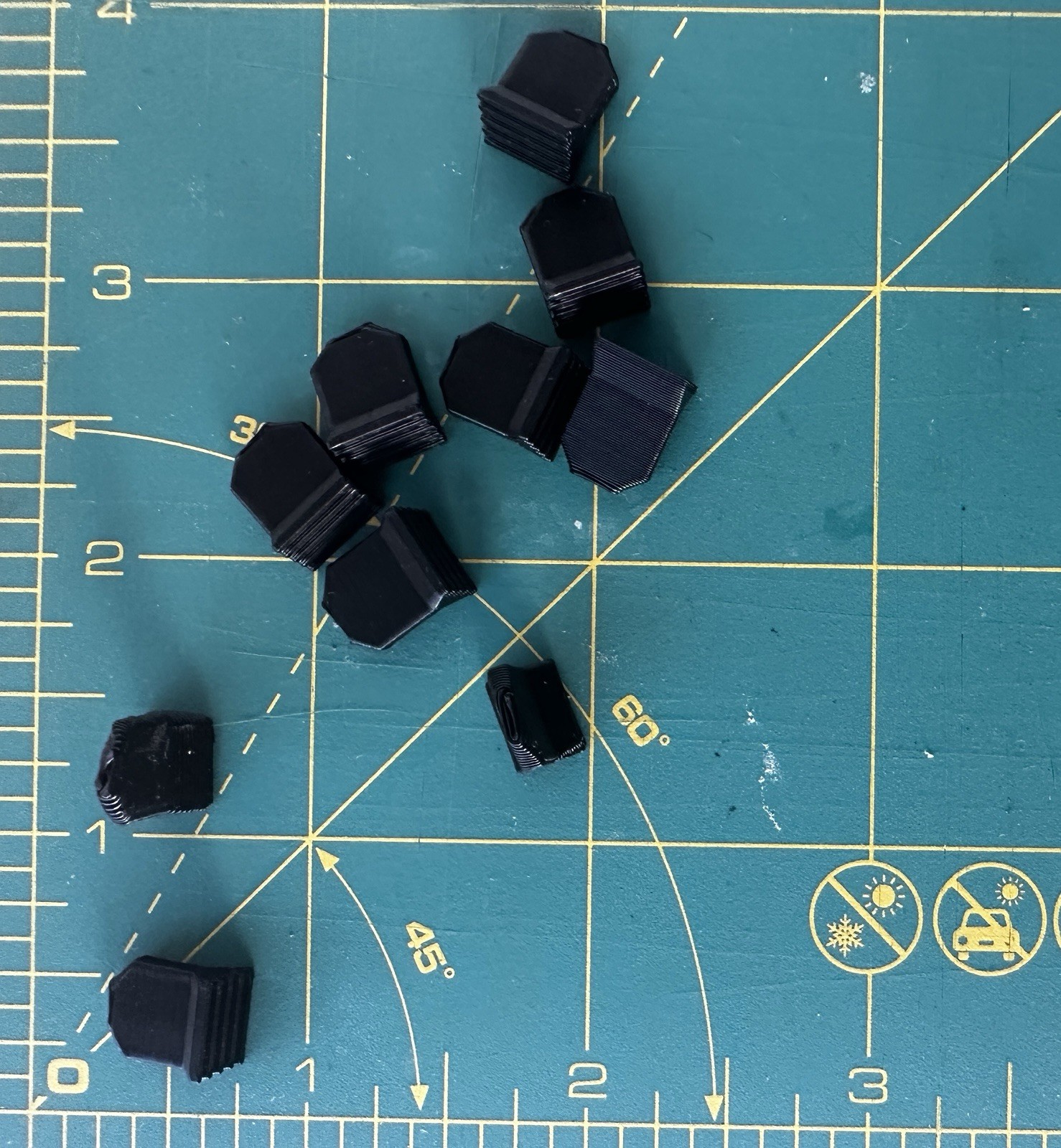 10x Black Glue-On Plastic Grip Pull Tabs Black Grip Tabs for DIY Craft Projects