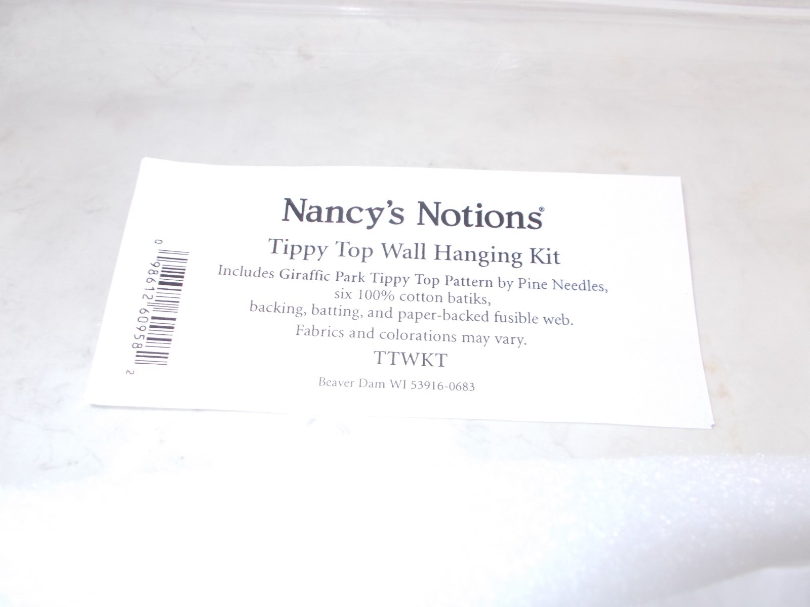 Nancy’s Notions Tippy Top Wall Hanging Kit Includes Material by Pine Needles