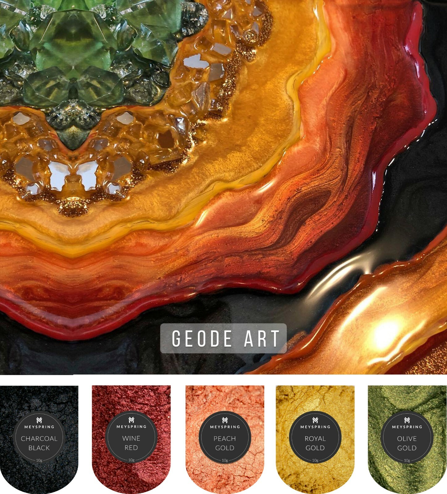 MEYSPRING 2Tone Collection Mica Powder Set – Epoxy Resin Color Pigment Resin Dye