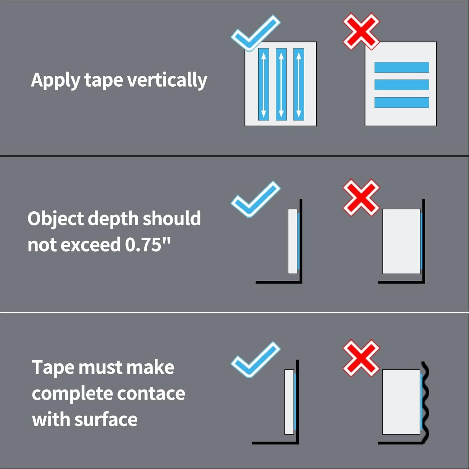 Art3d Double Sided Mounting Tape 10FT Clear Removable Adhesive Foam Household US