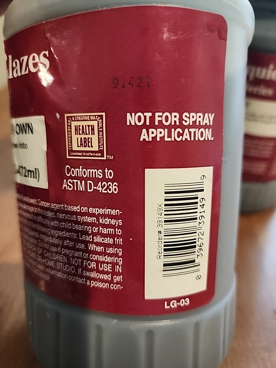 Amaco Low Fire Gloss Glaze – LG- 32 – Pint – Metallic Brown (Not Foodsafe)
