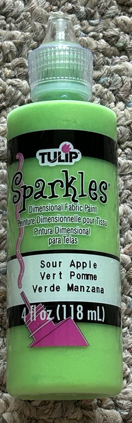 Tulip Puff Puffy Paint Sparkles Sour Apple Green Fabric Paint 4 fl oz New Sealed