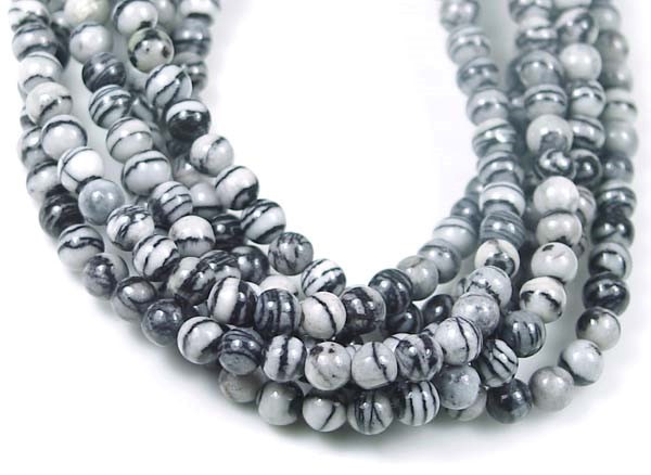 6mm Natural Picasso Jasper Round Beads 15.5″