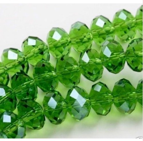 1pc Glass Crystal Beads Rondelle Jewelry Pendant Spacer Necklace Bracelet 15inch