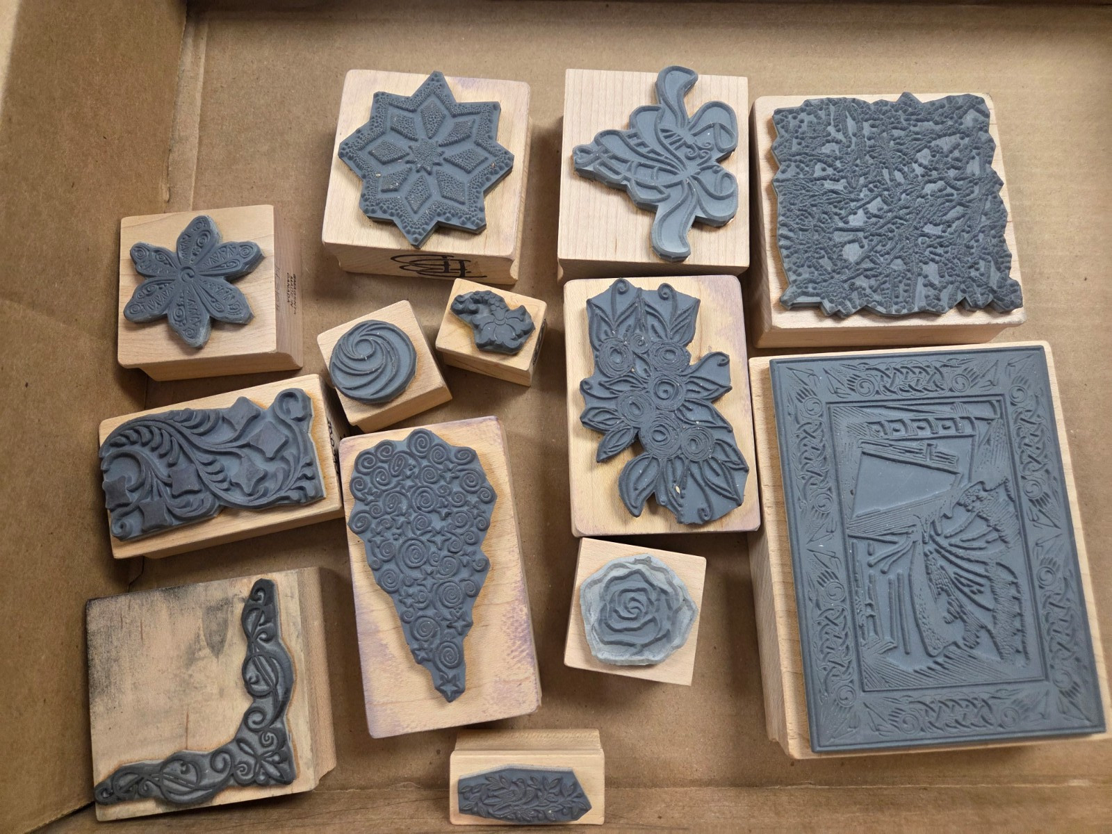 Magenta Canada Wood Block Rubber Ink Stamps Crafting Scrapbook Lot of 13