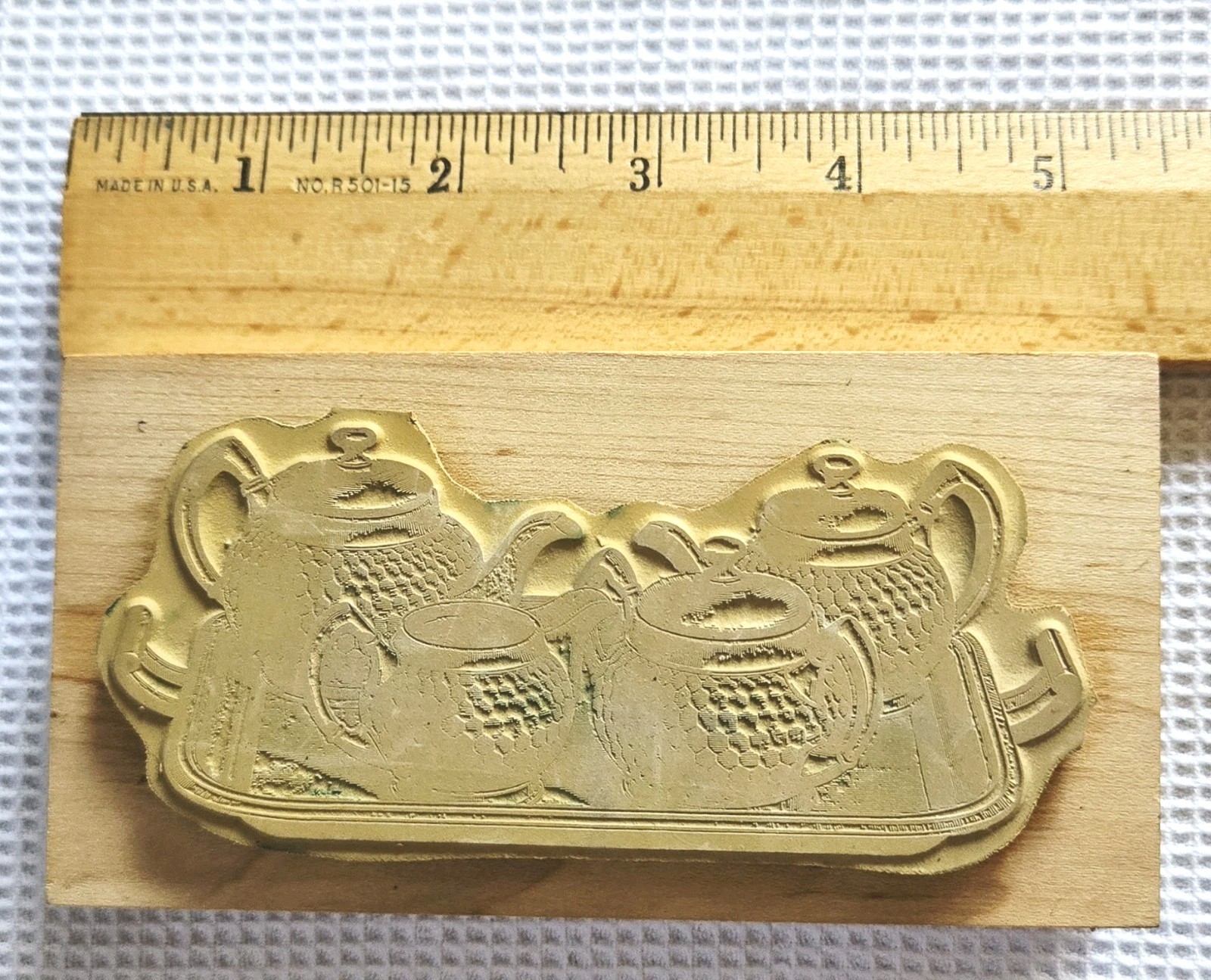 Tea & Coffee Service Rubber Stamp Marks of Distinction Vintage Silver Teapot Set