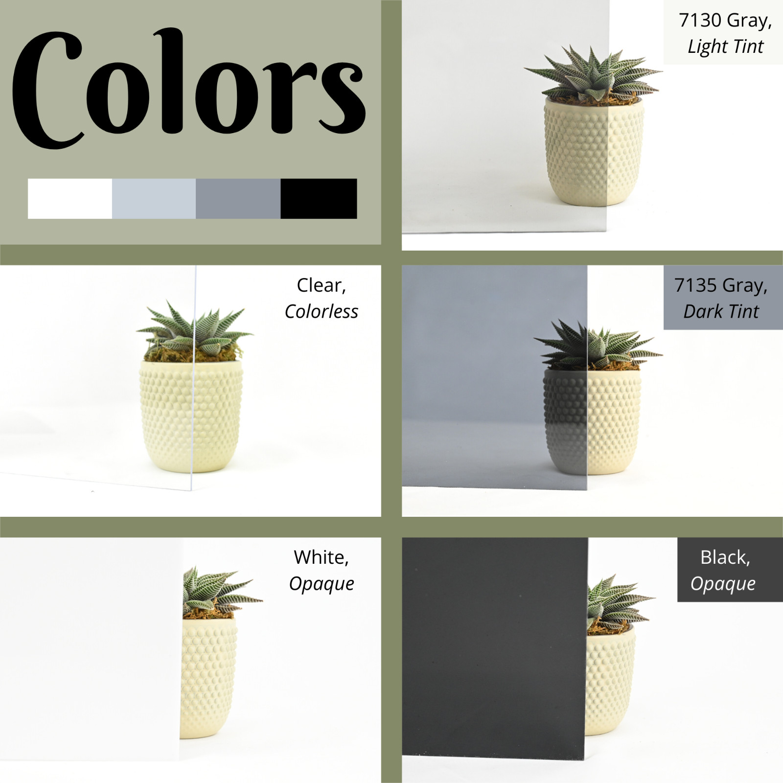 Polycarbonate Plastic Sheet, Various Sizes, Colors and Thicknesses