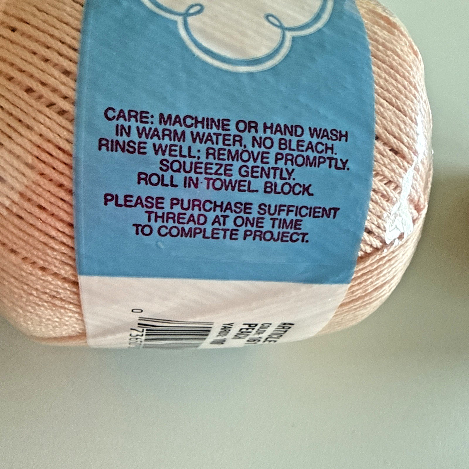 Coats & Clark Speed-Cro-Sheen Two 100yd Rolls C-44 Peach 161 100% Cotton