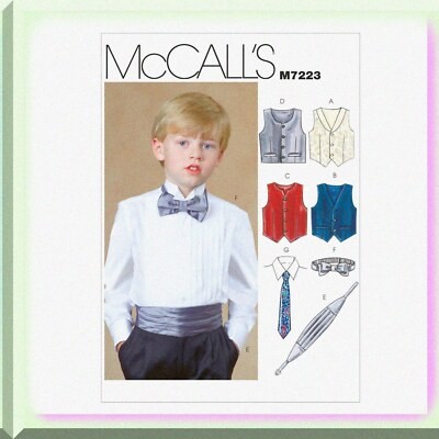 Gentlemen’s Child Formal Vest Cummerbund Bow Tie Set