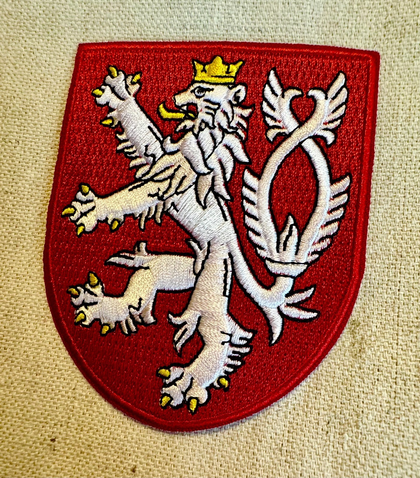CZECH Czechia COAT OF ARMS PATCH BOHEMIAN LION CREST BADGE embroidered iron-on