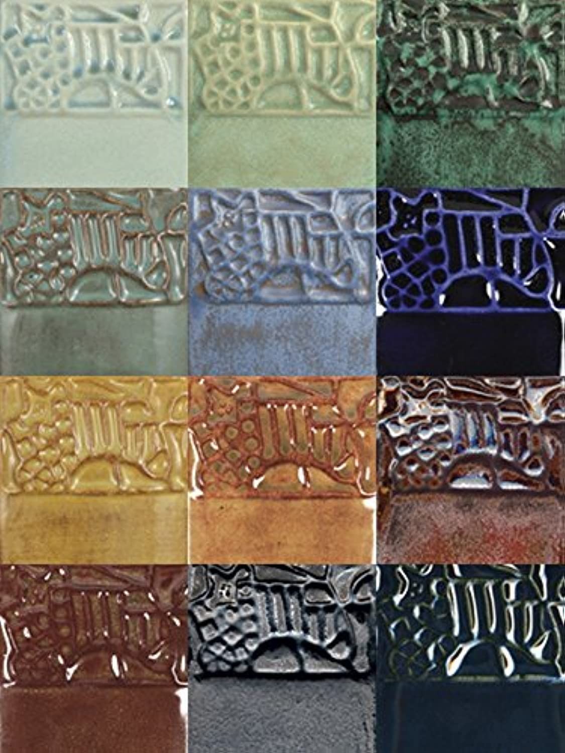 12 Assorted Colors of Non-Toxic Glazes for Stunning Ceramic Art: 4 Oz Containers