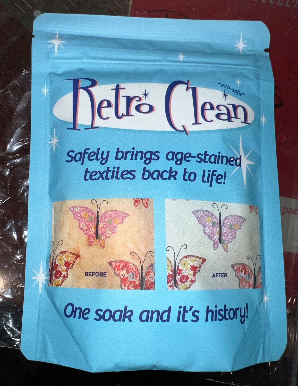 Retro-Clean 4 oz bag – use for safely cleaning antique quilts or fragile quilts