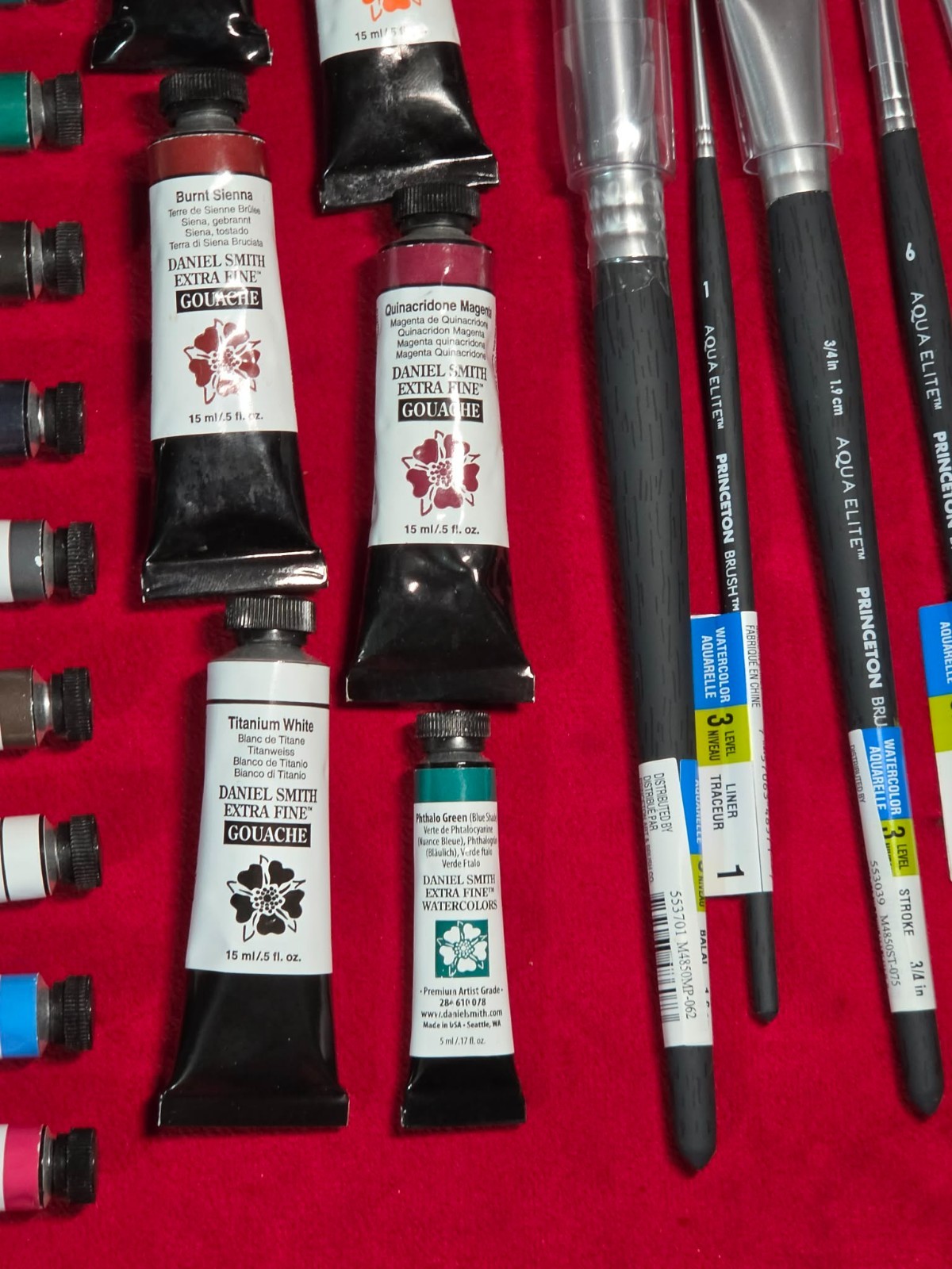 Lot Of 48 Daniel Smith Extra Fine Watercolors – 5ml + 15ml Gouache NEW FRESH