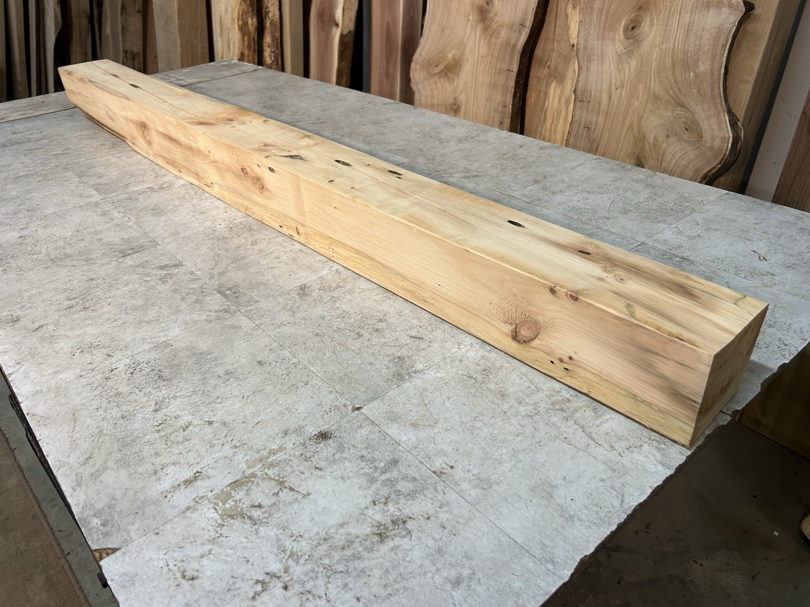 Pine Mantel Beam/Fireplace Mantle Beam/Rustic Modern Wood/Knotty Pine Beam