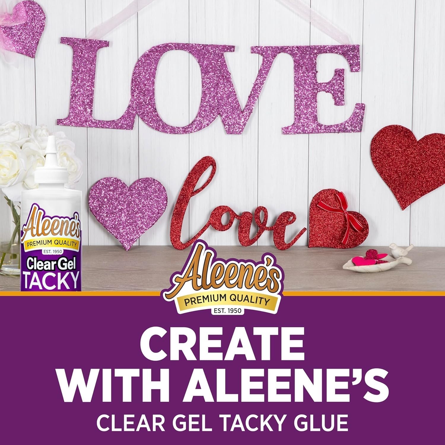 Clear Gel Tacky Glue — All Purpose Adhesive — 8 fl oz. — Aleene’s