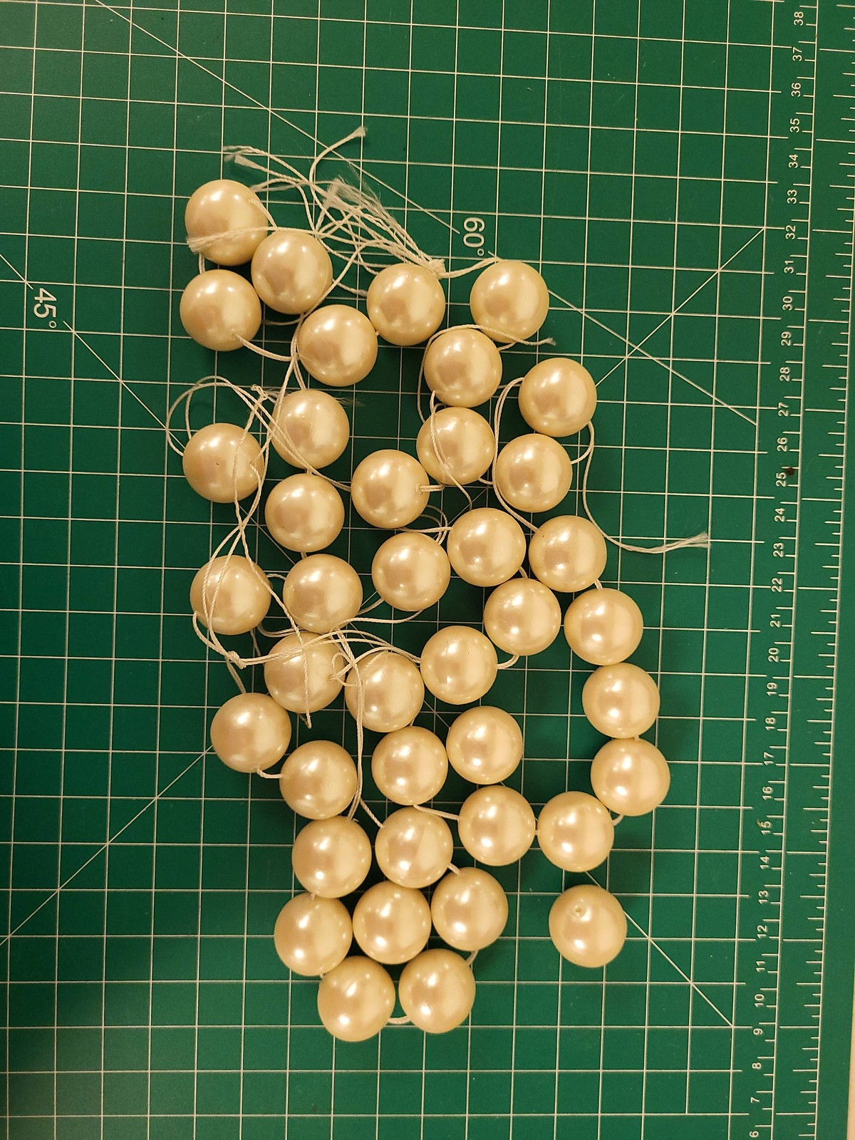 40 Faux Pearl Beads Lot Ivory Color String Craft Jewelry Making Supplies Bulk