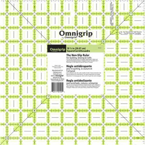 Quilting Ruler “Omnigrip” by Omnigrid 10.5″ x 10.5 square quilting ruler NEW