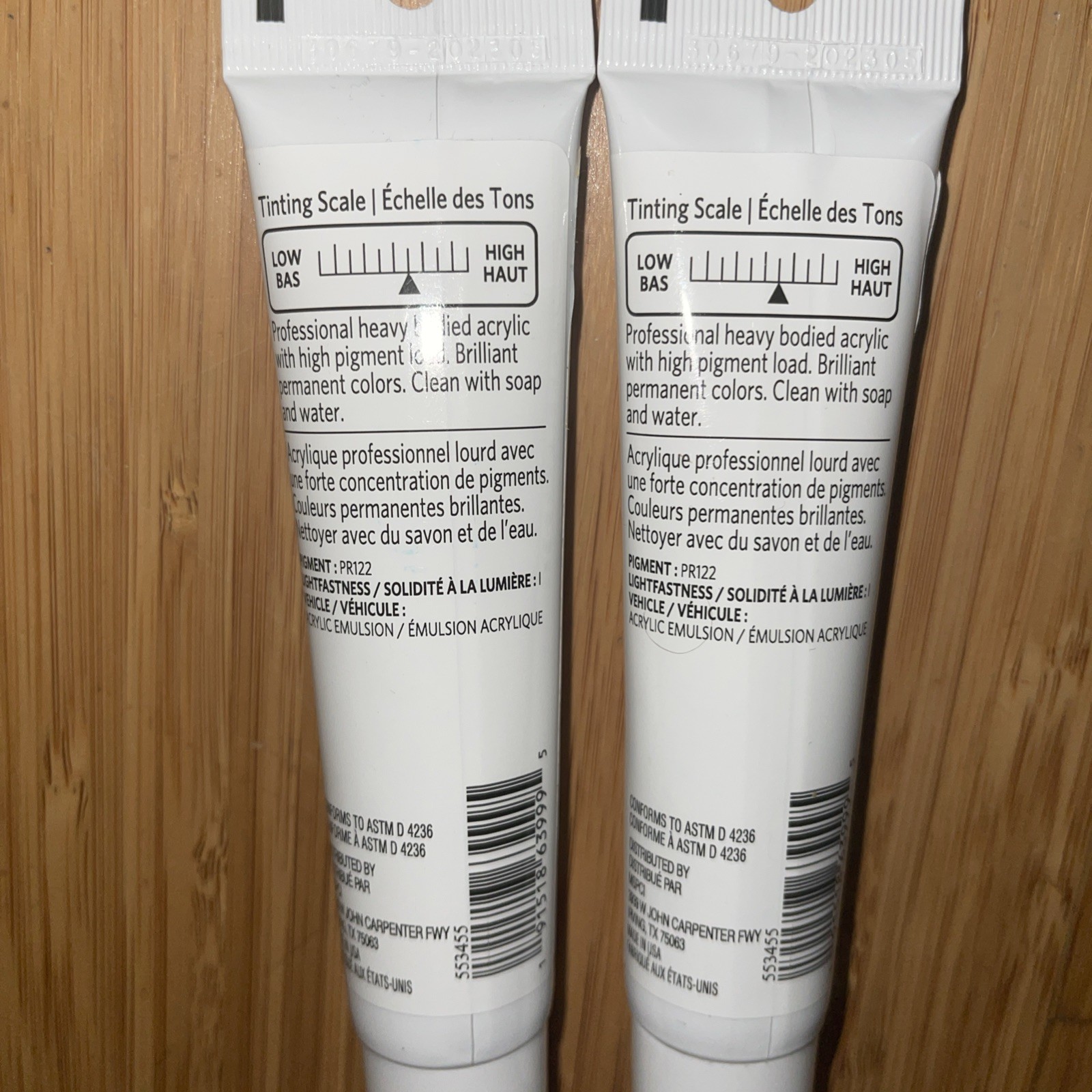 2x High Viscosity Acrylic Paint Professional Level 3 Artist’s Loft Magenta NEW