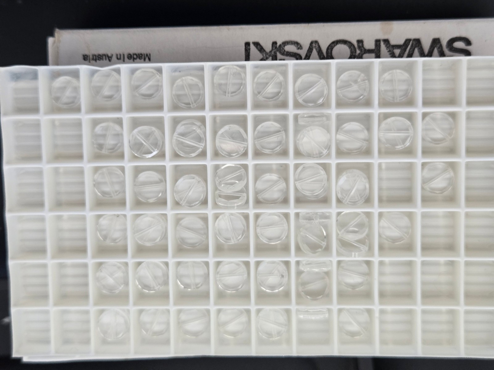 Swarovski Art 5351 8mm Crystal 70 beads to tray