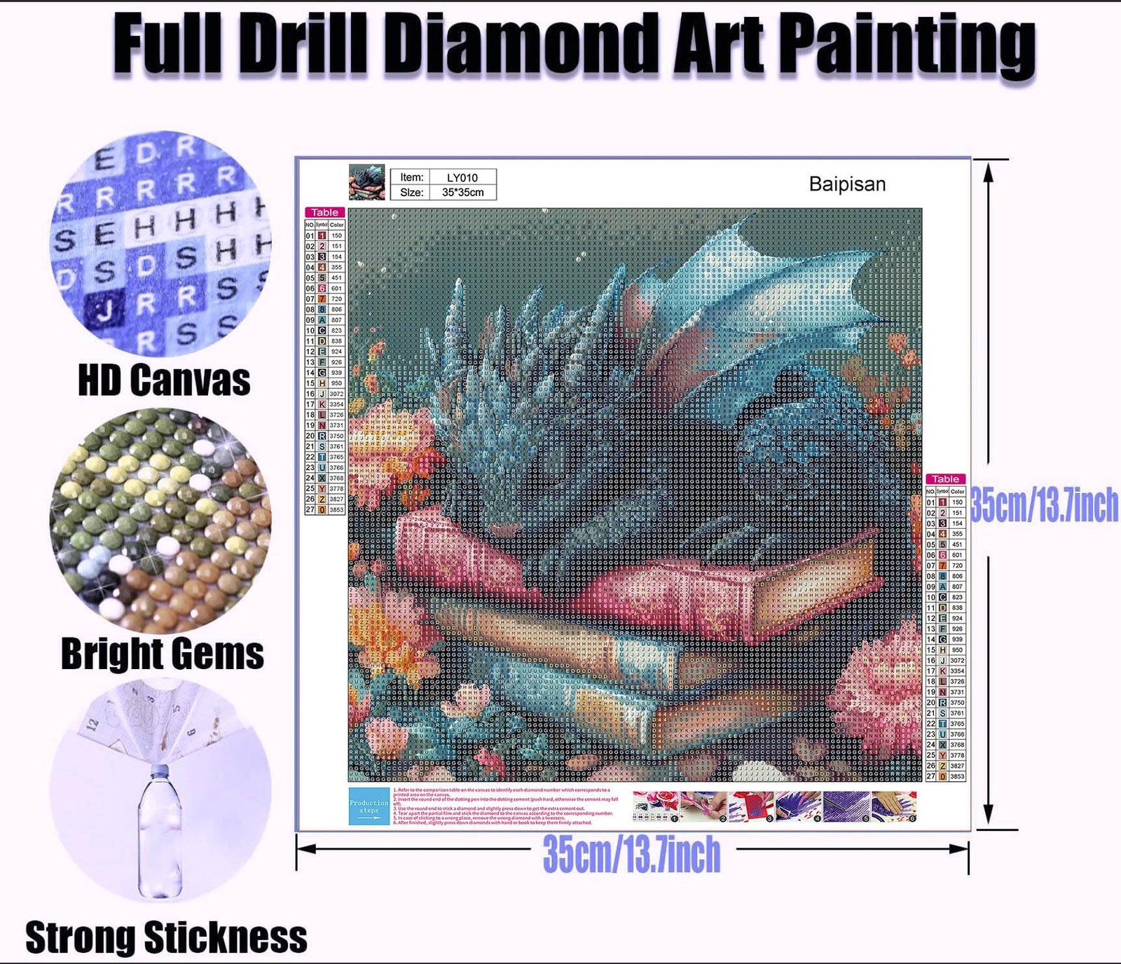 Book Dragon Diamond Art Painting Kits for Adults, Full Drill Diamond Dots Pai…