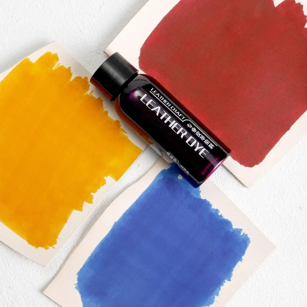 NEW 30ml Leather Dye Pigment Bottle for DIY Vegetable Tanned Leather Crafts