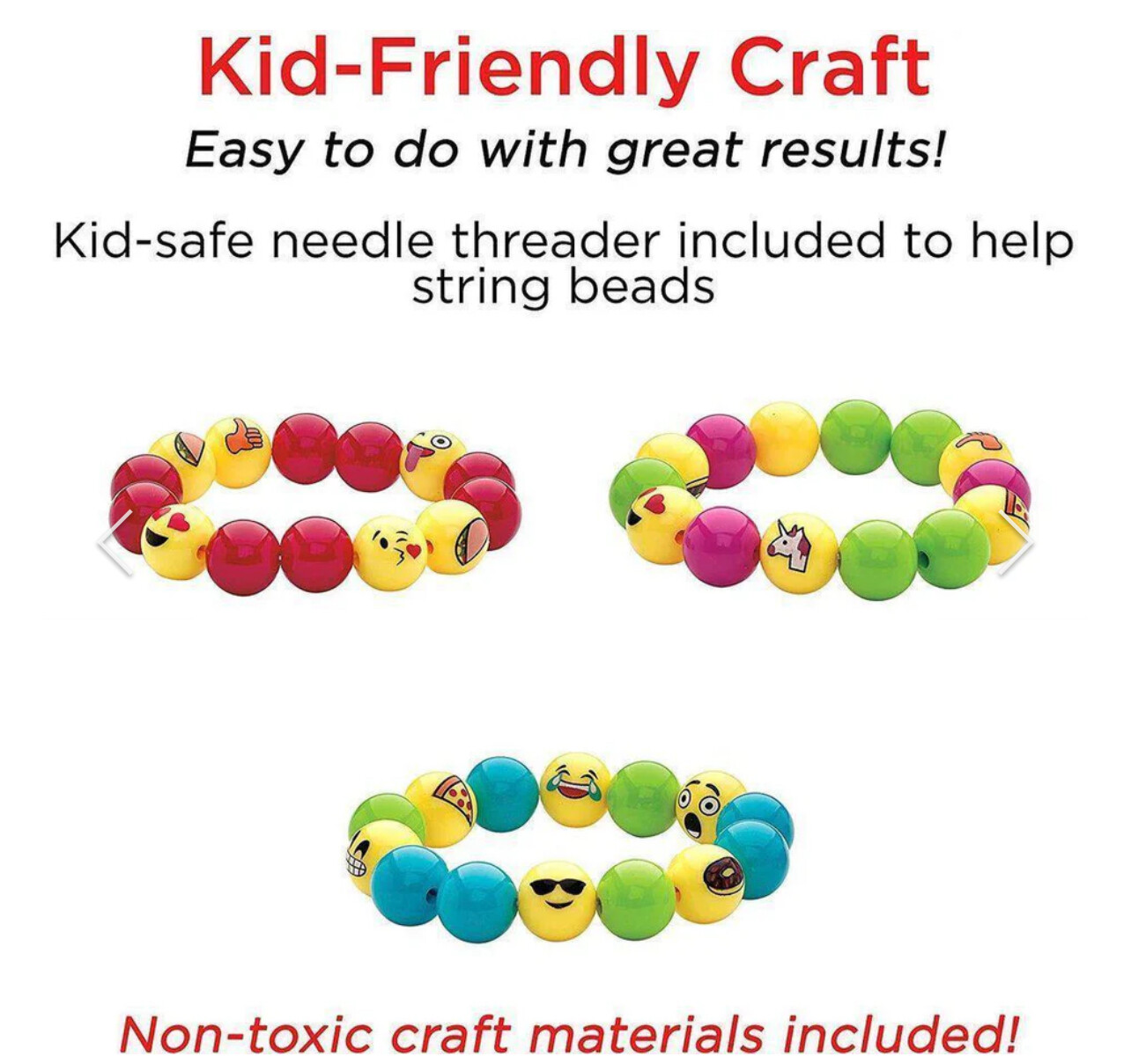Creativity For Kids Emoji diy Bracelets Craft Kit