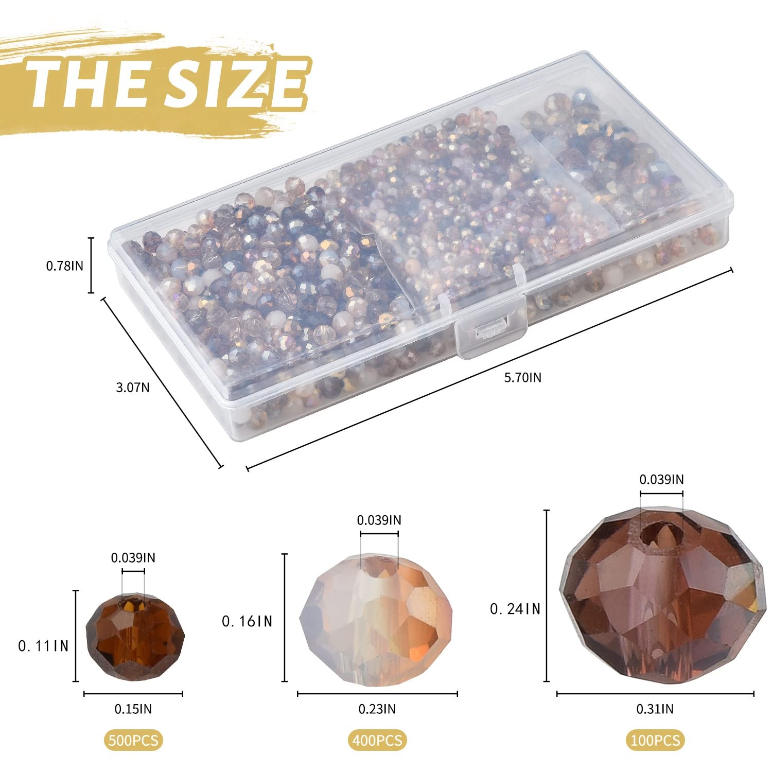 Faceted Rondelle Glass Beads AB Color 1000pcs Crystal Spacer Beads for Jewelry