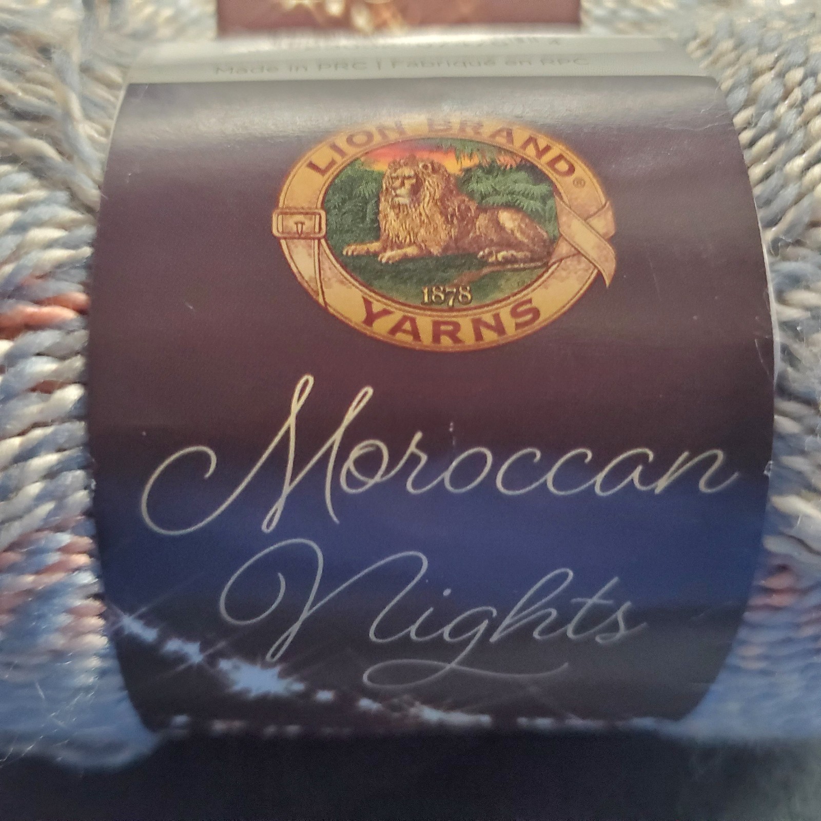 Lion Brand Moroccan Nights Yarn “Jasmine” 302 16735 Sparkle Retired #3 3.5oz 2pk