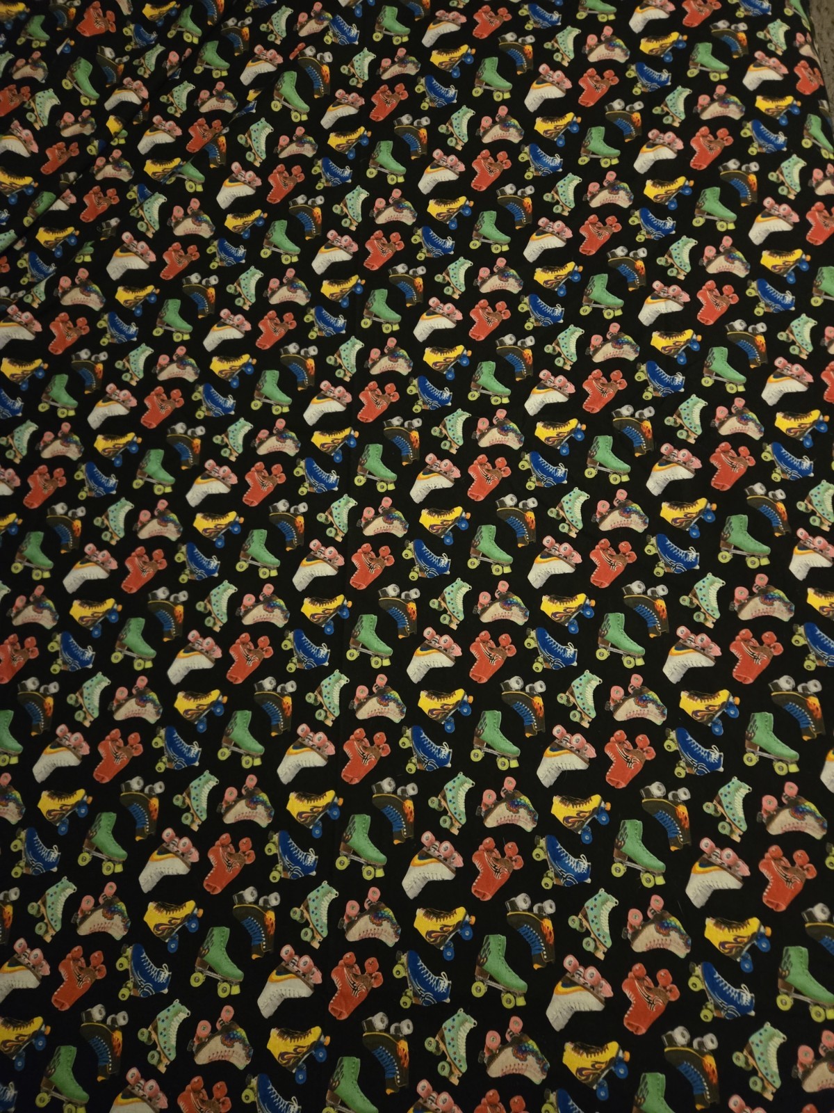 Roller Skate Multicolor Cotton Fabric Up to 45” Wide for Quilting, Crafts