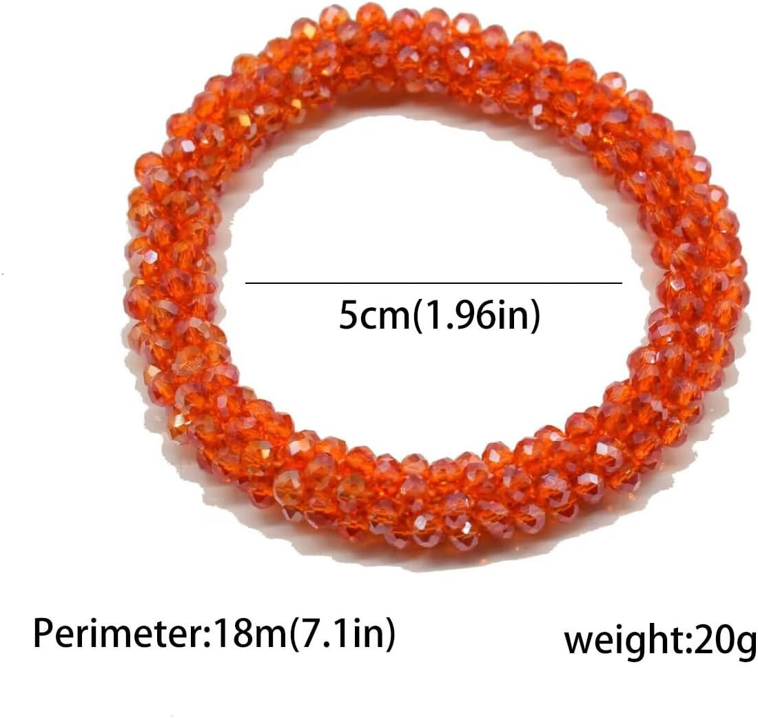 Handmade Bead Bracelet Artificial Crystal Artisinal Chunky Statement Jewelry Boh