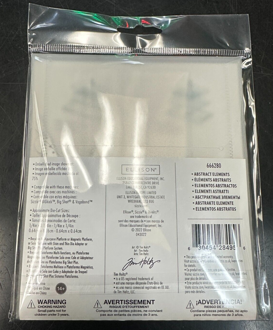 Abstract Elements Sizzix Thinlits Thin Metal Die Set by Tim Holtz 666280 NEW!