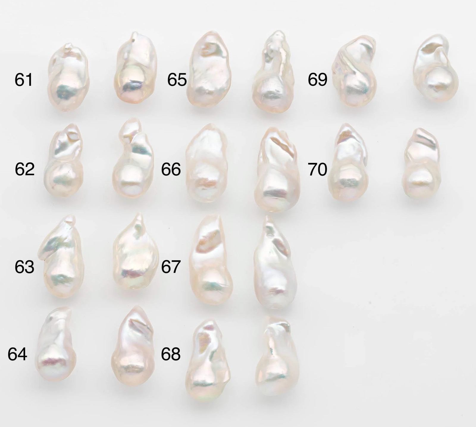 15-17mm White Baroque Pearl Matching Pair, High Luster Freshwater Pearls for Ea