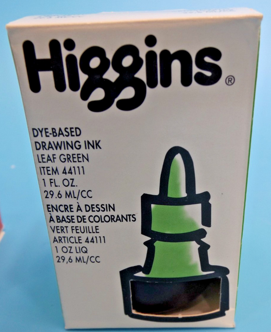 Higgins Pigment-Based Waterproof Drawing Ink 1 fl oz ea. – Set of 7 colors !